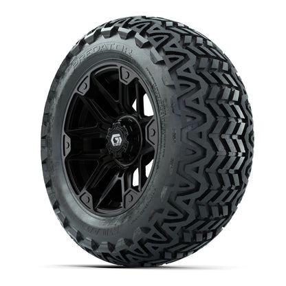 GTW® Graffiti Gloss Black 14 in Wheels with 23x10-14 Predator All-Terrain Tires – Full Set