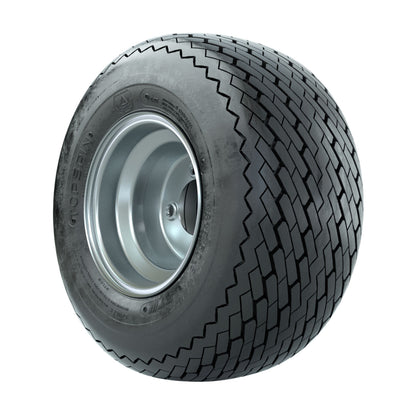8" GTW® Topspin Tire & Silver Steel Wheel Assembly