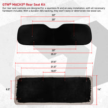 GTW® Mach Series & MadJax® Genesis 150 Rear Seat Replacement Cushion - Stone Gray