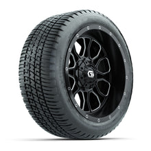 GTW® Volt Black/Machined 14 in Wheels with 205/30-R14 Fusion Street Tires – Full Set
