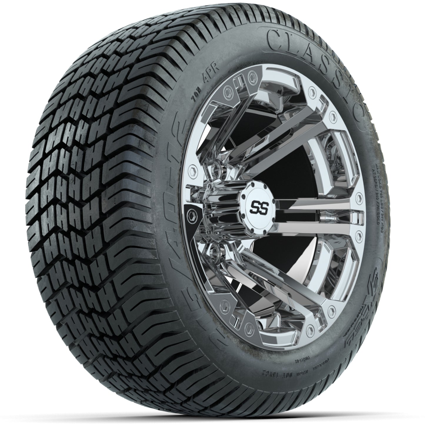 Set of (4) 12 in GTW Specter Wheels with 215/40-12 Excel Classic Street Tires