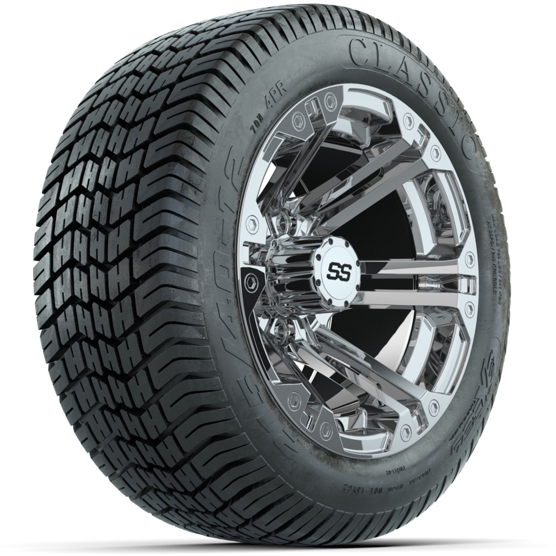 Set of (4) 12 in GTW Specter Wheels with 215/40-12 Excel Classic Street Tires