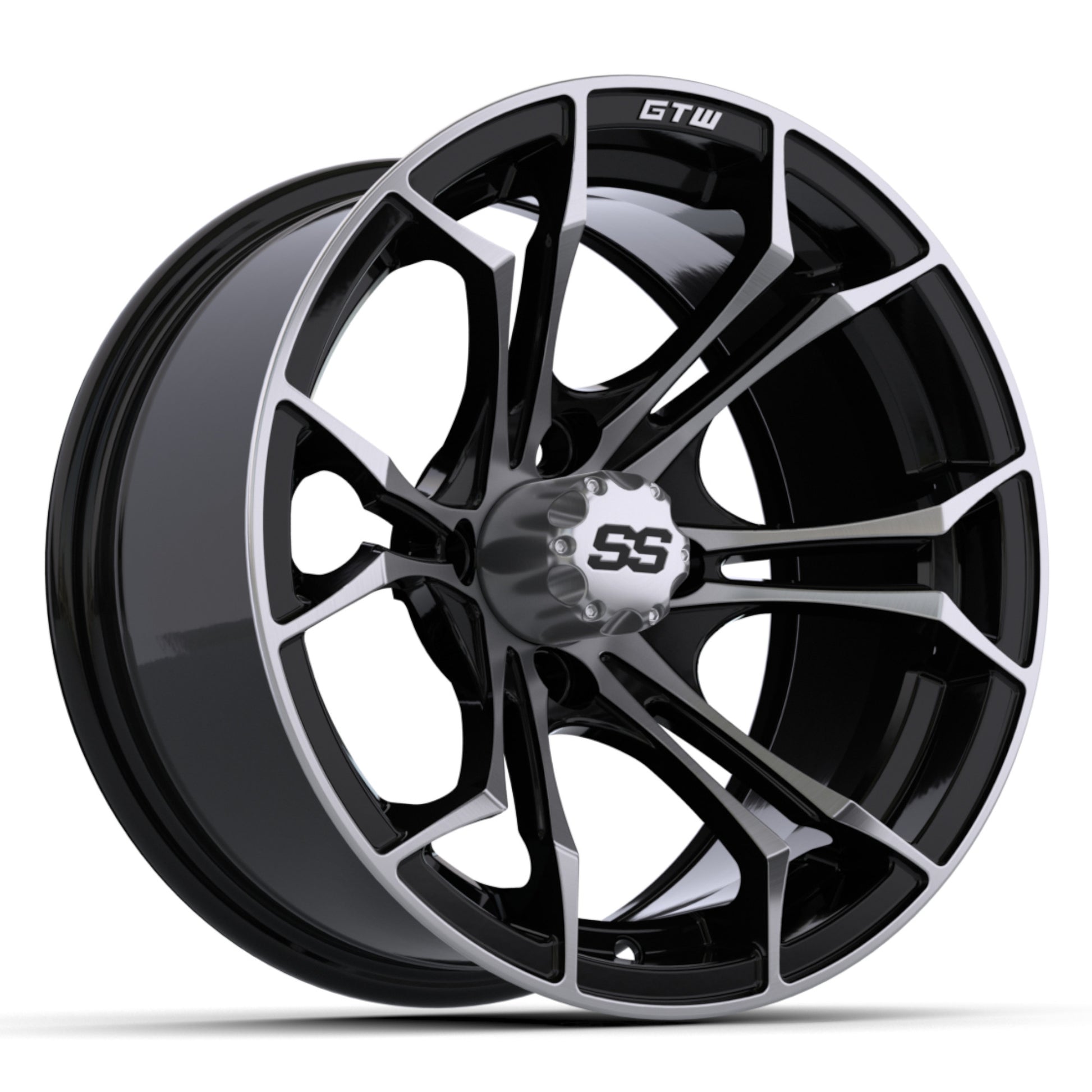 14'' GTW® Spyder Black with Machined Accents Wheel