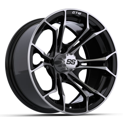 14'' GTW® Spyder Black with Machined Accents Wheel