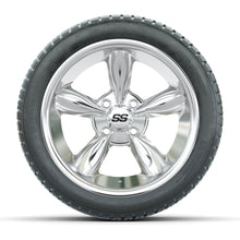 GTW® Godfather Chrome 14 in Wheels with 205/30-R14 Fusion Street Tires – Full Set
