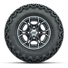 GTW Spyder Machined/Matte Grey 10 in Wheels with 20x10-10 Predator All Terrain Tires – Full Set