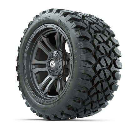 GTW® Shogun Gunmetal 14 in Wheels with 23X10-R14 Nomad Steel Belt Radial All-Terrain Tires - Full Set