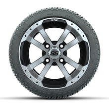 GTW Storm Trooper Black and Machined 12 in Wheels with 18in Fusion Street Tires – Set of 4