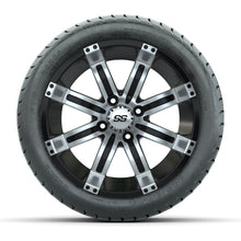 14” GTW Tempest Black and Machined Wheels with GTW Mamba Street Tires – Set of 4