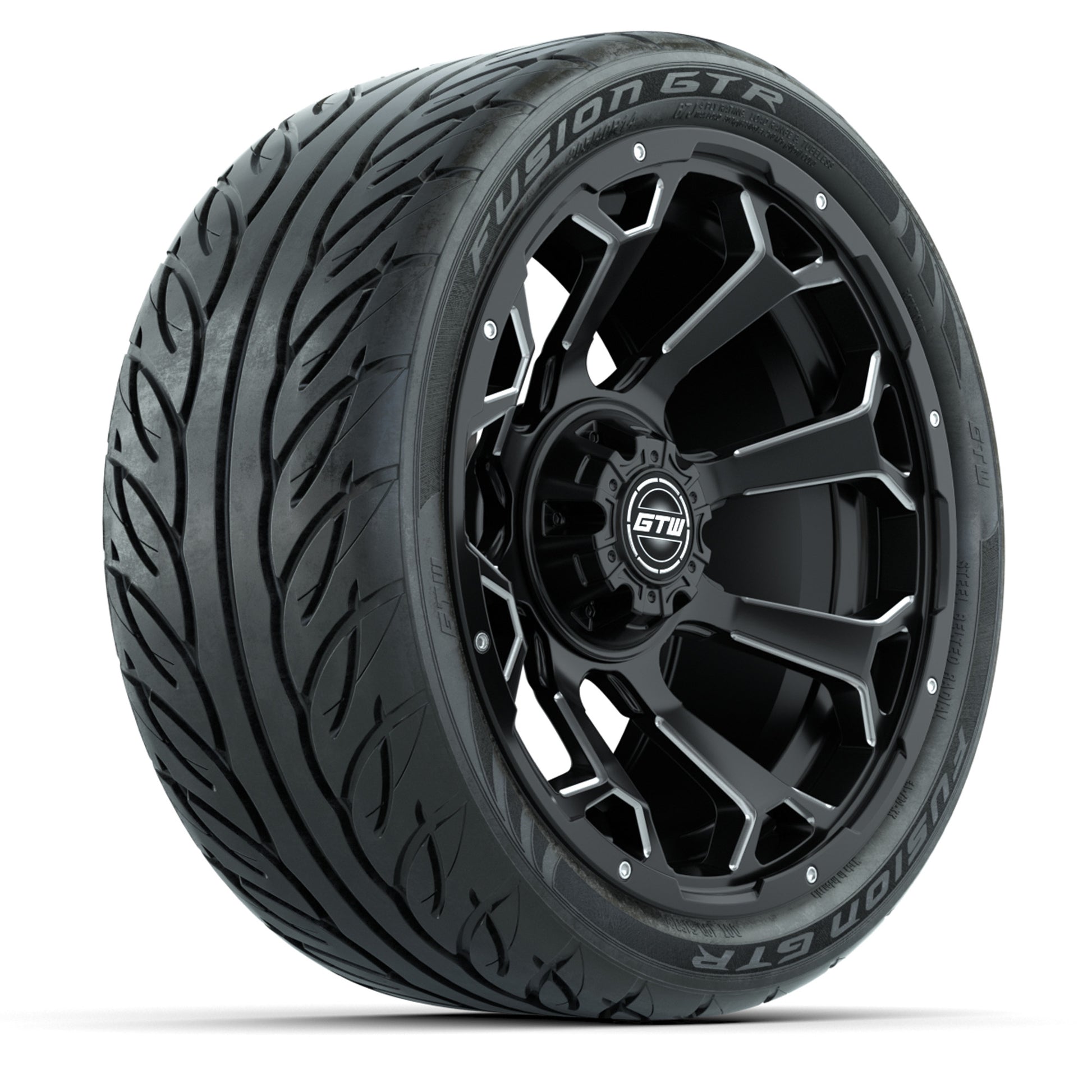 Set of (4) 14 in GTW Raven Wheels with 225/30-14 Mamba Street Tires
