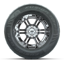 GTW® Specter Chrome 12 in Wheels with 255/55-R12 Fusion GTR Steel Belt Radial Street Tires – Full Set