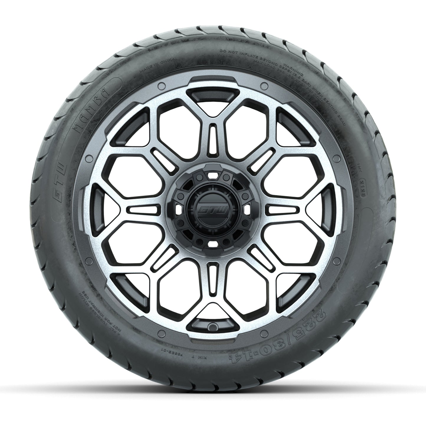 Set of (4) 14 in GTW Bravo Wheels with 225/30-14 Mamba Street Tires
