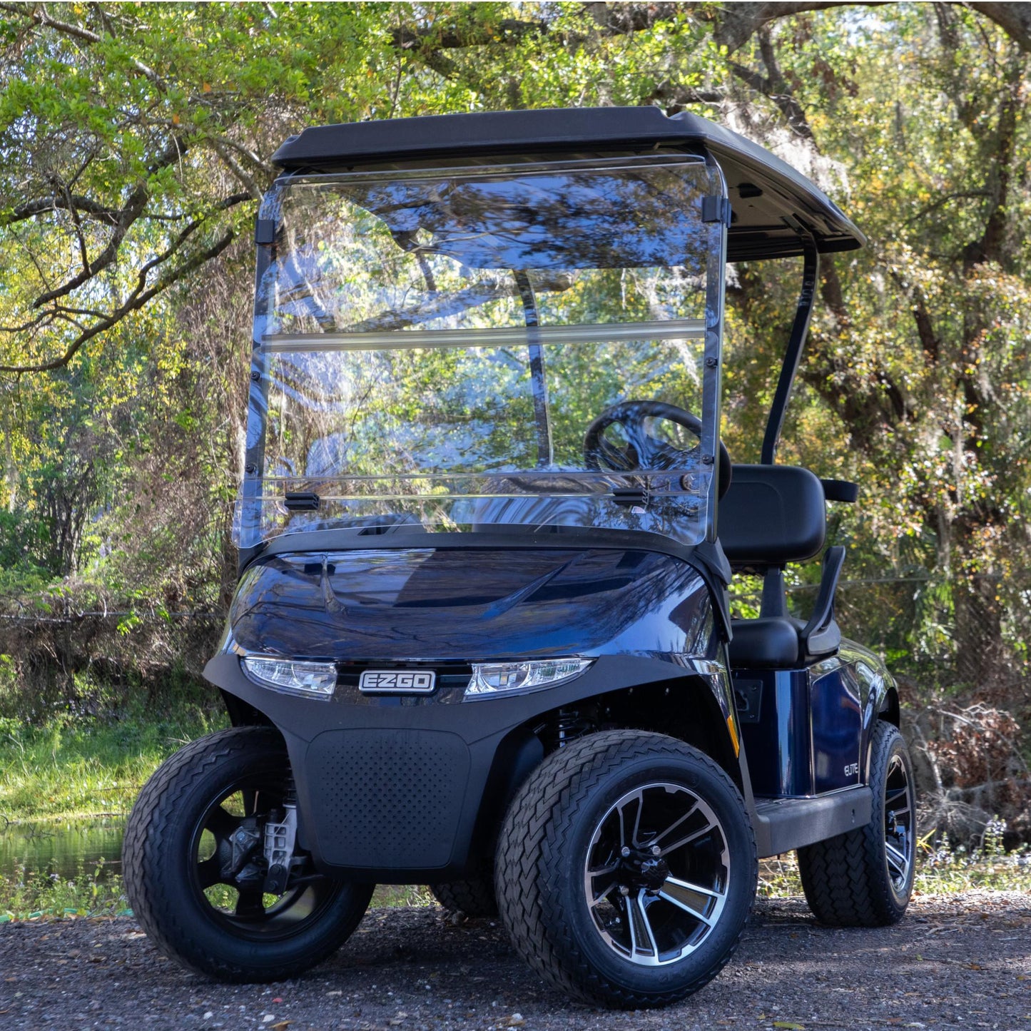 RedDot EZGO RXV with Blow Molded Top Clear 1/4" Folding Windshield (Years 2024-Up)