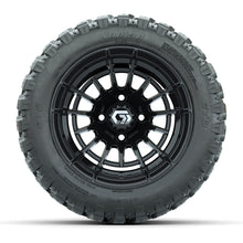 GTW® Boost Gloss Black 12 in Wheels with 22X11-R12 Nomad Steel Belt Radial All-Terrain Tires - Full Set