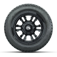 GTW® Shogun Gloss Black 12 in Wheels with 215/40-12 Excel Classic Street Tires – Full Set