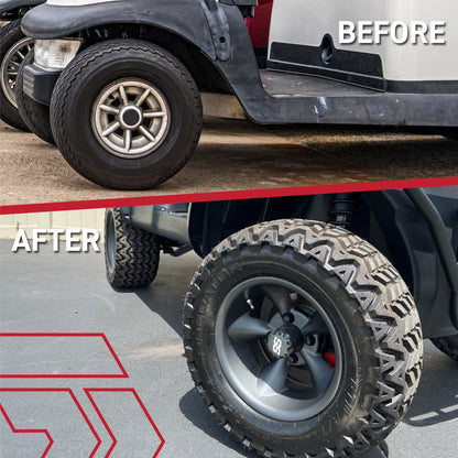 GTW Godfather Chrome 10 in Wheels with 205/50-10 Fusion Street Tires – Full Set