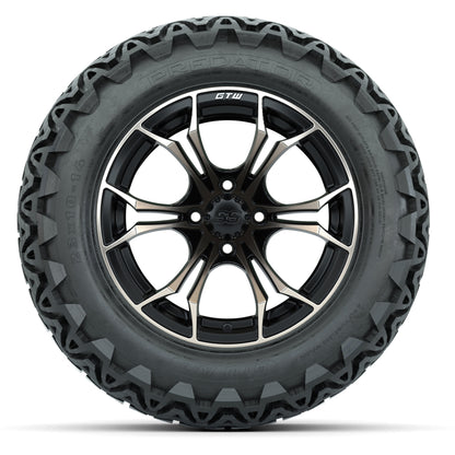 GTW Spyder Matte Black/Bronze 14 in Wheels with 23X10-14 Predator All-Terrain Tires – Full Set