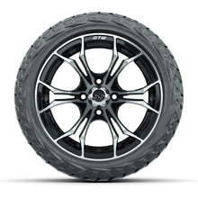 GTW Spyder Black/Machined 14 in Wheels with 23x10.00-R14 Maverick All-Terrain Tires – Full Set