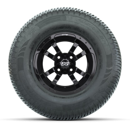 GTW Storm Trooper Black 10 in Wheels with 20in Fusion Street Tires - Set of 4