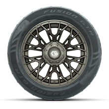 GTW® Stellar Matte Bronze 14 in Wheels with 255/45-R14 Fusion GTR Steel Belt Radial Street Tires – Full Set