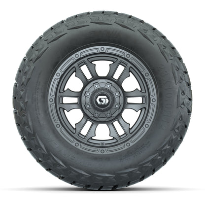 GTW Shogun Gloss Gunmetal 12 in Wheels with 23x10.00-R12 Maverick All-Terrain Tires – Full Set