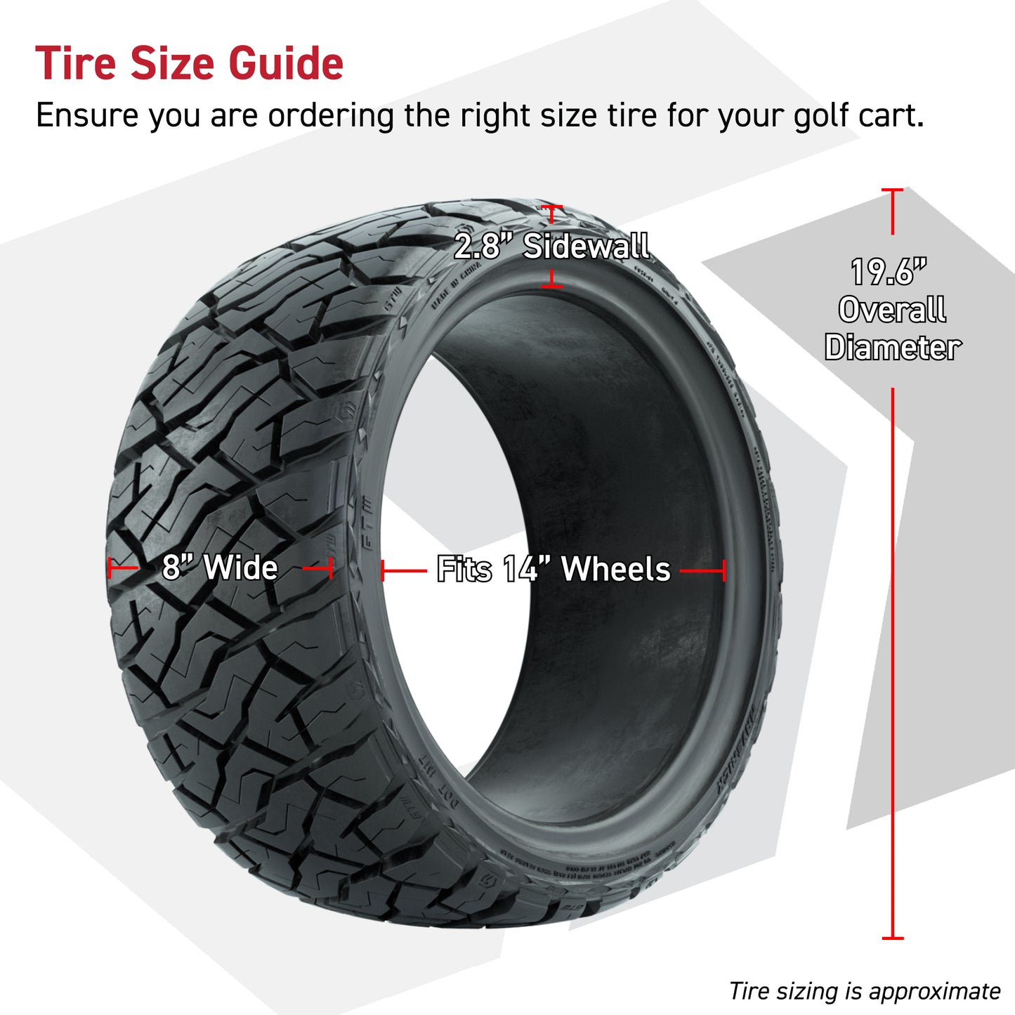 GTW® Vortex Matte Gray/Machined 14 in Wheels with 205/35-R14 Maverick Low-Profile All-Terrain Tires - Full Set