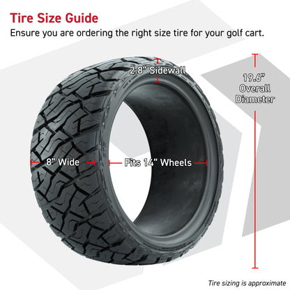 GTW® Spyder Silver Brush 14 in Wheels with 205/35-R14 Maverick Low-Profile All-Terrain Tires - Full Set