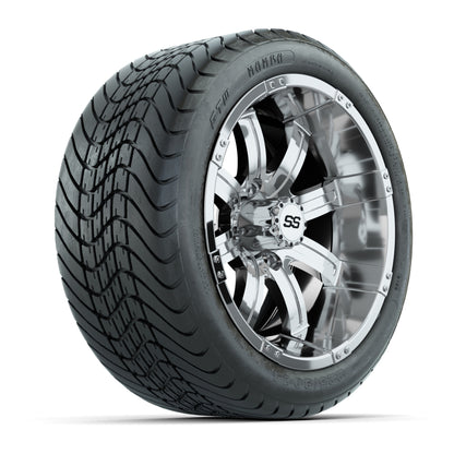 14” GTW Tempest Chrome Wheels with Mamba Street Tires – Set of 4
