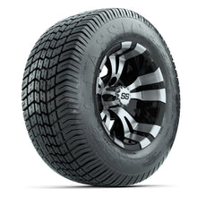 GTW® Vampire Black/Machined 12 in Wheels with 255/50-12 Excel Classic Street Tires – Full Set