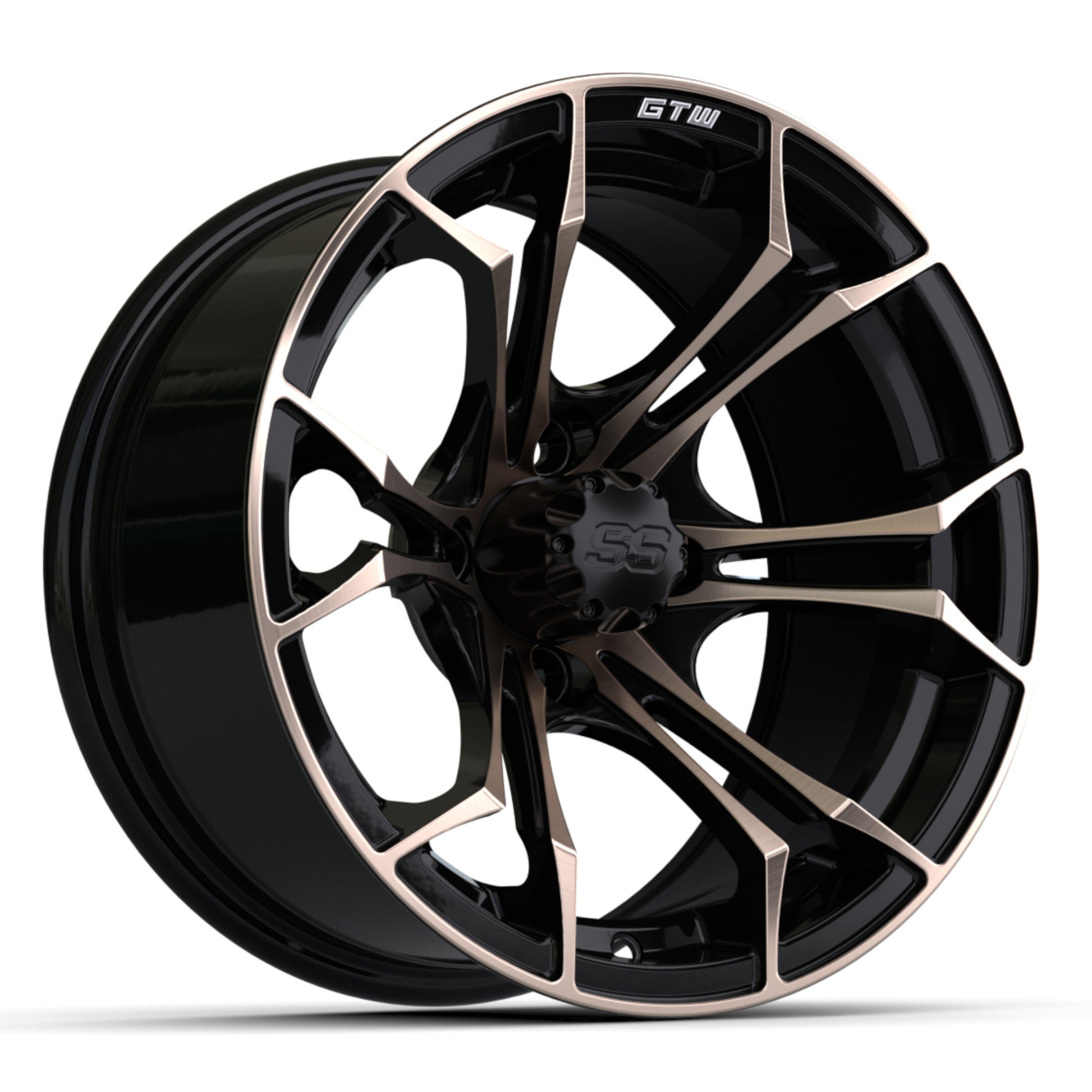 14'' GTW® Spyder Matte Black with Bronze Accents Wheel