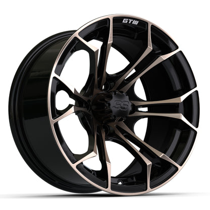 14'' GTW® Spyder Matte Black with Bronze Accents Wheel