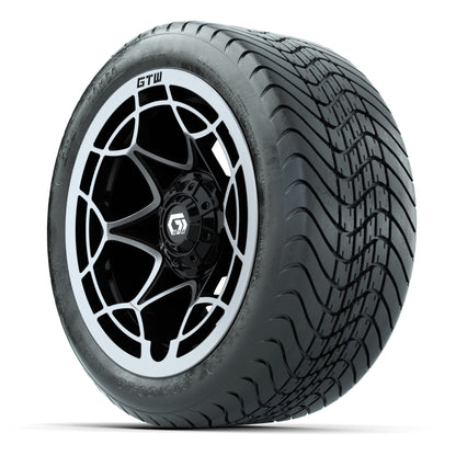 GTW Nexus Black/Silver 14 in Wheels with 225/30-14 Mamba Street Tires – Full Set