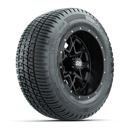 Set of (4) 12 in GTW Vortex Wheels with 215/50-R12 Fusion S/R Street Tires