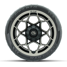 GTW® Nexus Gloss Black/Bronze 14 in Wheels with 205/40-R14 Fusion GTR Steel Belted Street Tires – Full Set