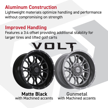 12” GTW Volt Black & Machined Wheel