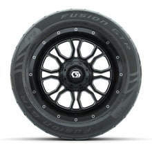 GTW® Volt Black/Machined 14 in Wheels with 255/45-R14 Fusion GTR Steel Belt Radial Street Tires – Full Set
