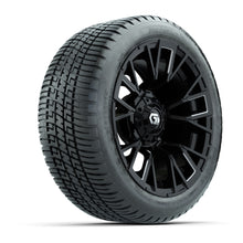 GTW® Vandal Matte Black/Machined 14 in Wheels with 205/30-14 Fusion Street Tires – Full Set