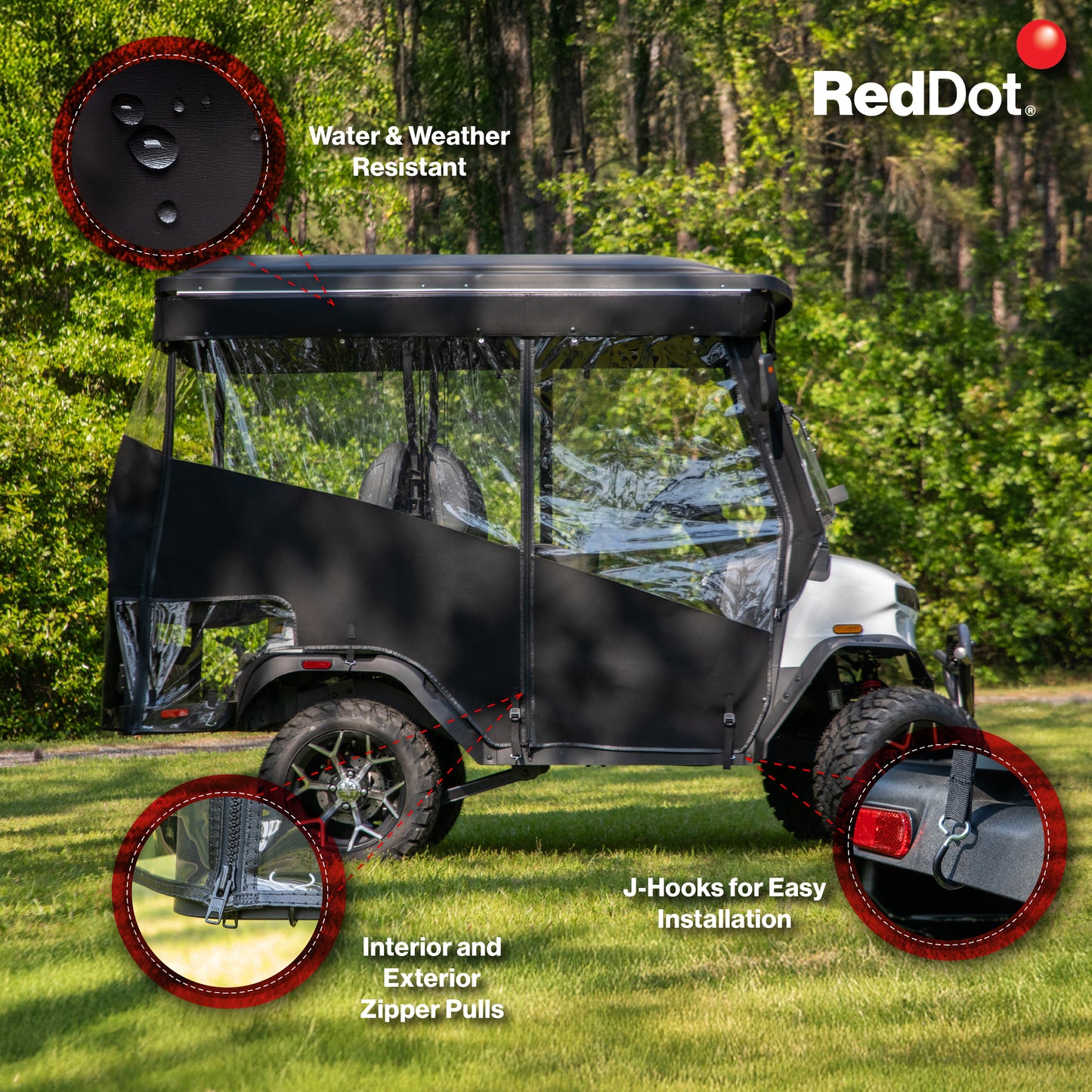 RedDot Denago Nomad XL 2+2 Linen 3-Sided Track Style Enclosure & Valance