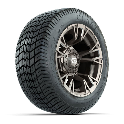GTW® Vandal Bronze/Machined 12 in Wheels with 215/40-12 Excel Classic Street Tires – Full Set