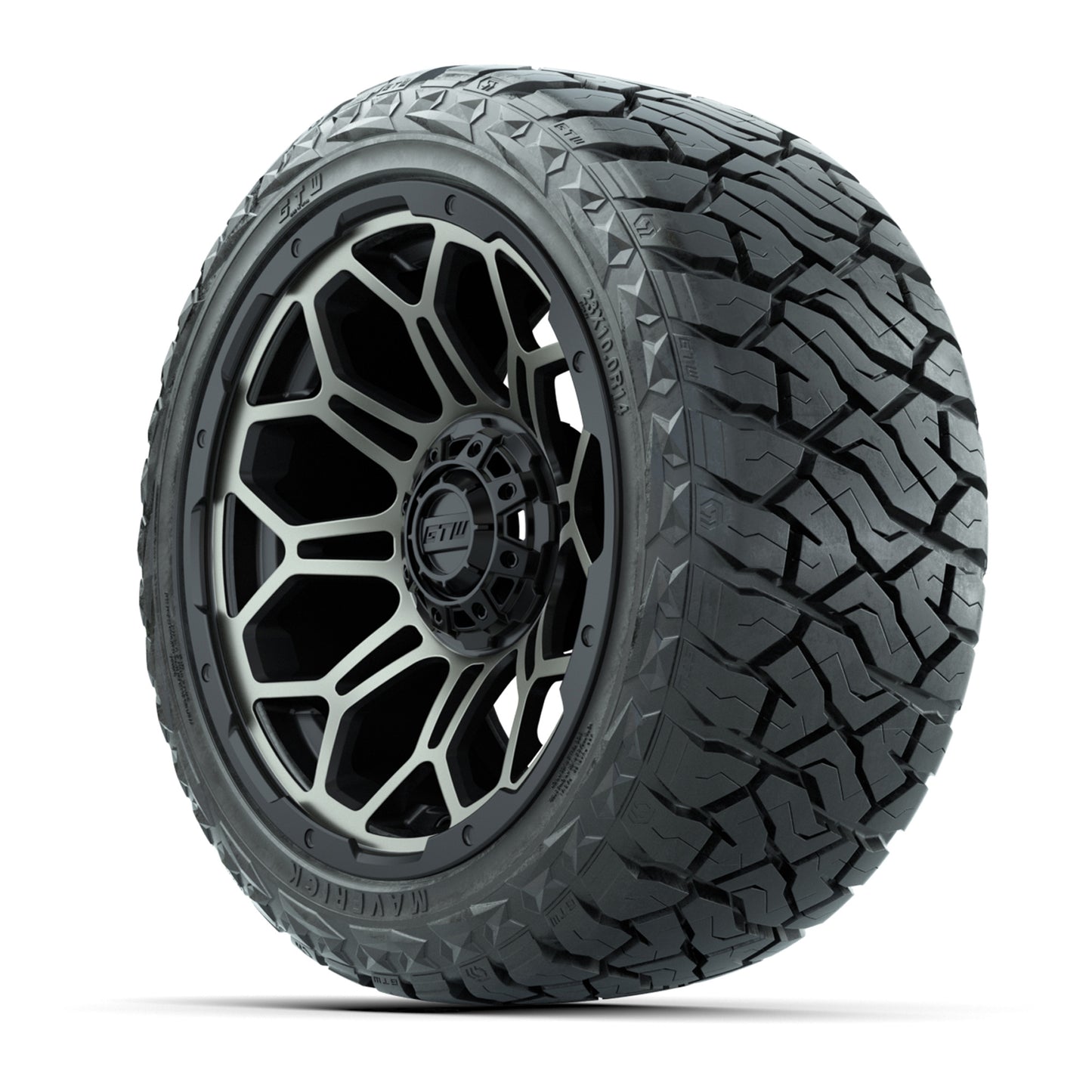 GTW Bravo Matte Bronze 14 in Wheels with 23x10.00-R14 Maverick All-Terrain Tires – Full Set