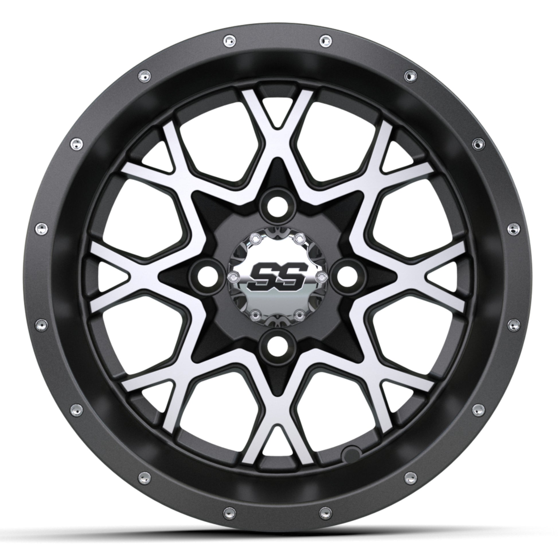12″ GTW® Vortex Matte Gray & Machined Wheel