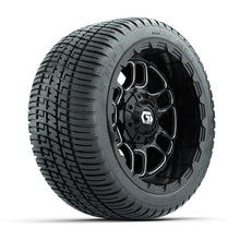 GTW® Titan Black/Machined 12 in Wheels with 205/30-12 Fusion Street Tires – Full Set