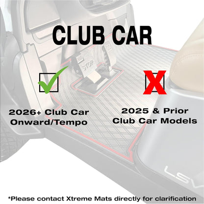 Xtreme Floor Mats for Club Car Onward 2026 - Black/White