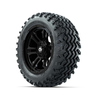 GTW® Shogun Gloss Black 14 in Wheels with 23X10.00-14 Rogue All-Terrain Tires – Full Set