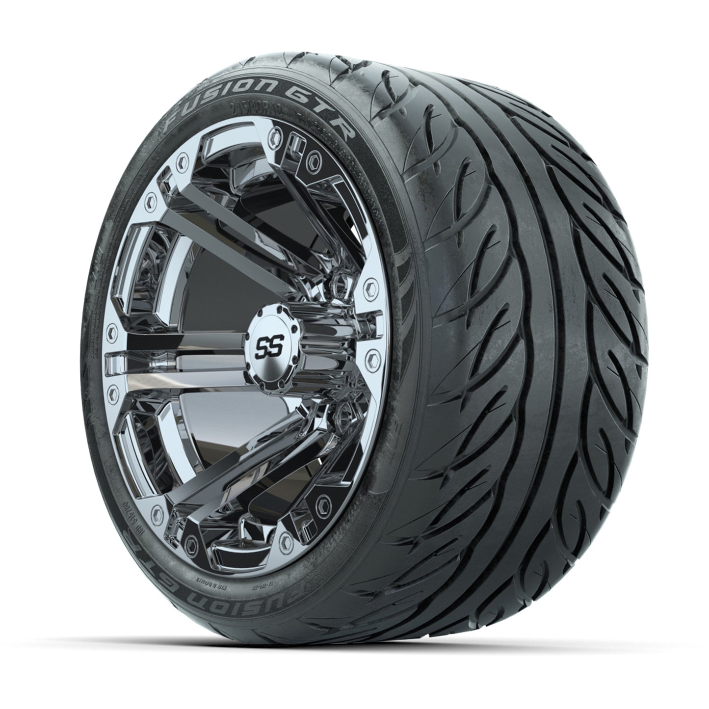 Set of (4) 12 in GTW Specter Wheels with 215/40-R12 Fusion GTR Street Tires