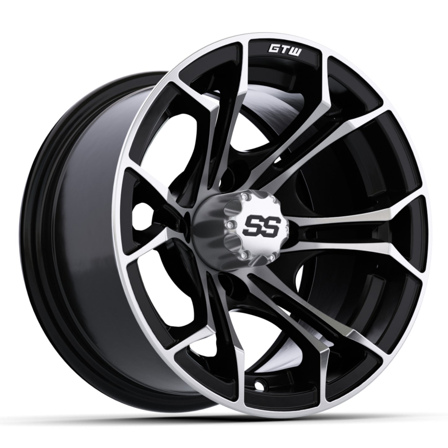 12'' GTW® Spyder Black with Machined Accents Wheel