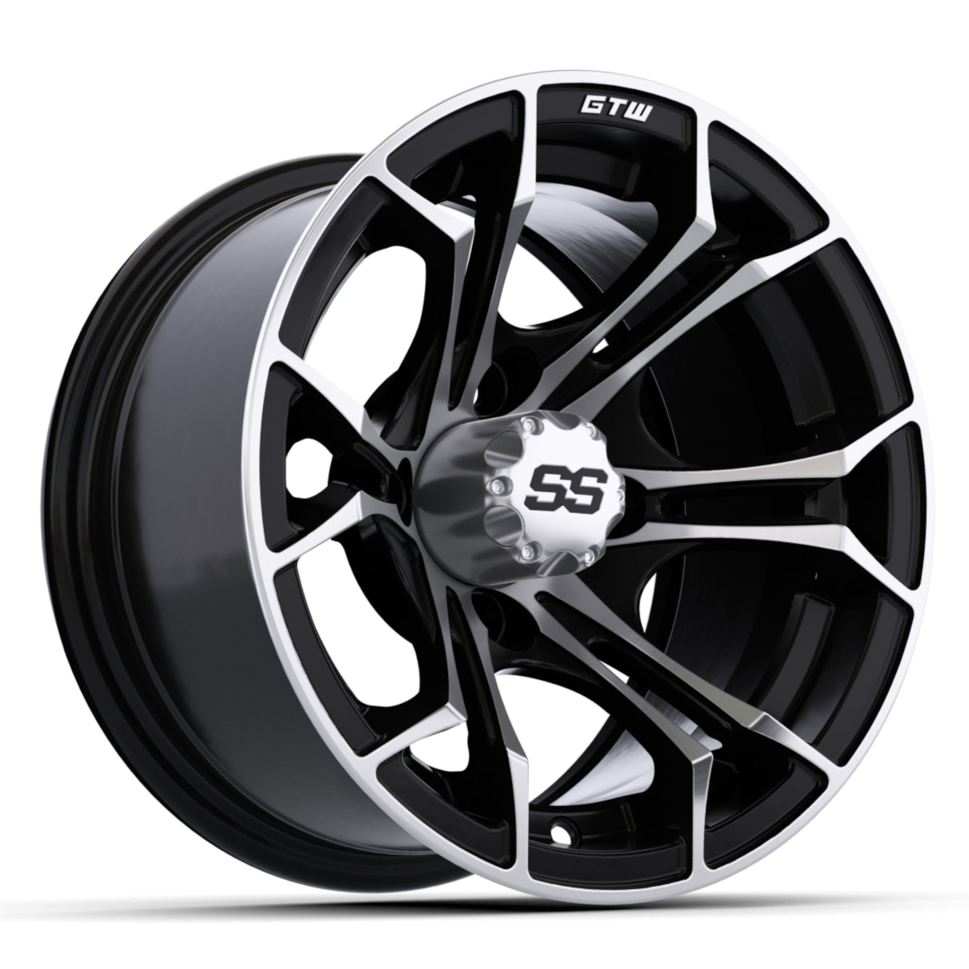 12'' GTW® Spyder Black with Machined Accents Wheel