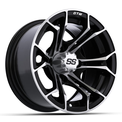 12'' GTW® Spyder Black with Machined Accents Wheel