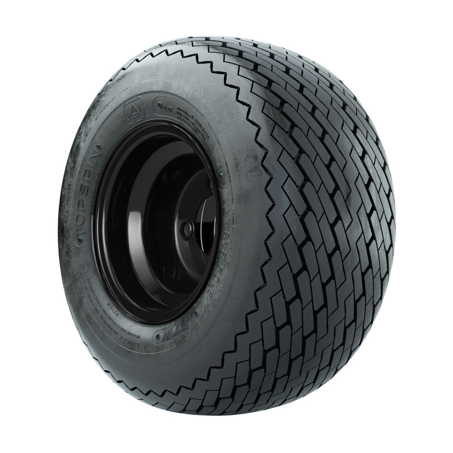 8" GTW® Topspin Tire & Black Steel Wheel Assembly