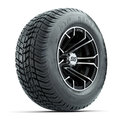 GTW Spyder Machined/Black 10 in Wheels with 205/50-10 Mamba Street Tires – Full Set